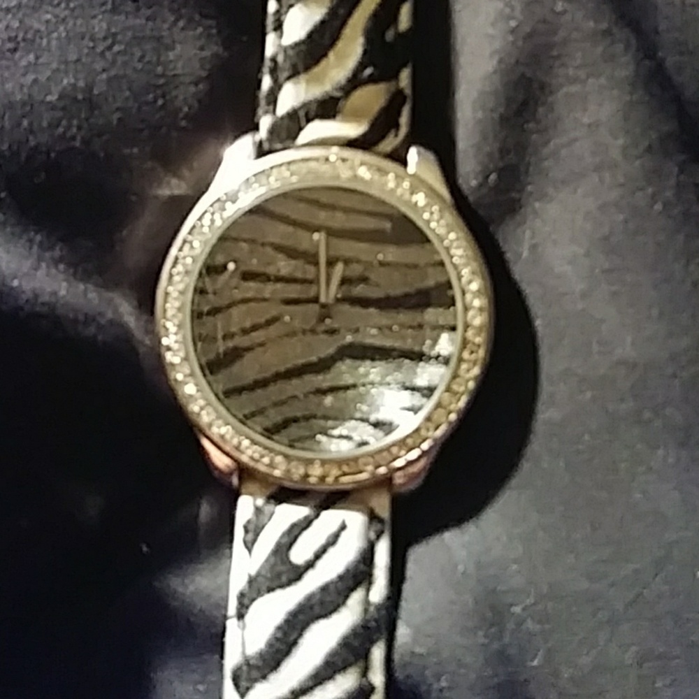 Bling Zebra watch